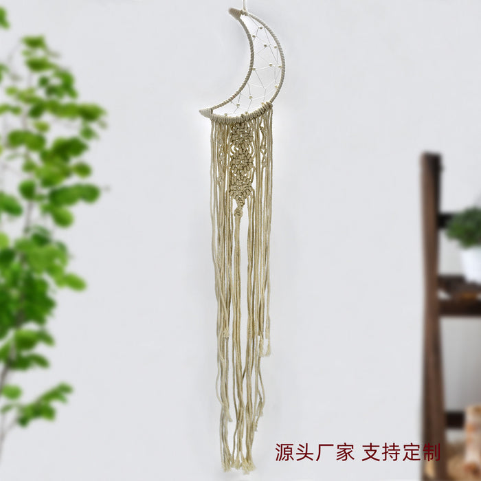 Wholesale Dream Catcher Feather Handmade Moon Pendant MOQ≥2 JDC-DC-QuanX011