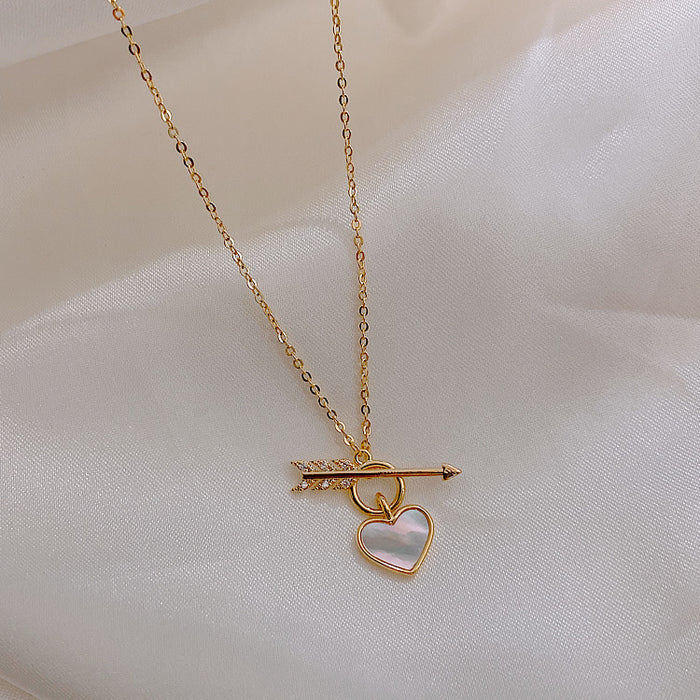 Wholesale Necklaces Alloy Love Shell Cupid's Arrow JDC-NE-ZhongY006