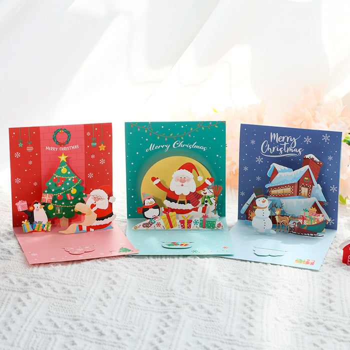 Wholesale Greeting Cards Christmas 3D Paper Carving Ideas MOQ≥2 JDC-GC-LiD007