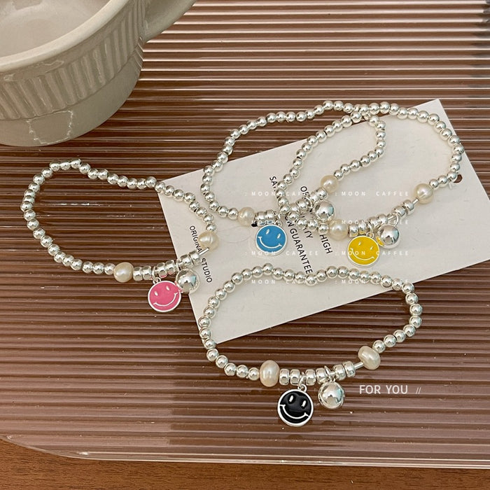 Wholesale Bracelet Smiley Love Heart Freshwater Pearl Beaded Fashion JDC-BT-JiaJ002