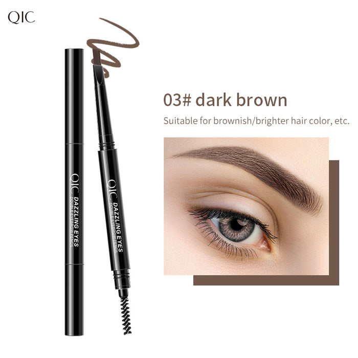 Wholesale eyebrow pencil double-ended triangle waterproof sweatproof not easy to fade MOQ≥3 JDC-EP-mlzd001