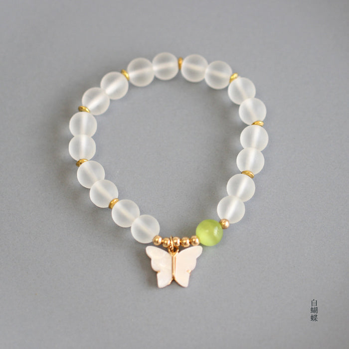 Wholesale Bracelet Glass White Imitation Crystal Bracelet MOQ≥2 JDC-BT-YiXiang004