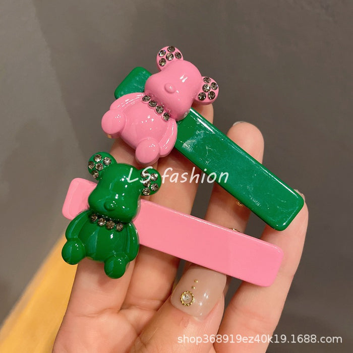 Wholesale wrong color age reduction bear hairpin hair rope  JDC-HS-LiS008