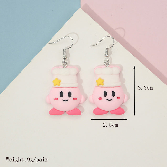Wholesale earrings plastic cartoon funny MOQ≥2 JDC-ES-niqing015