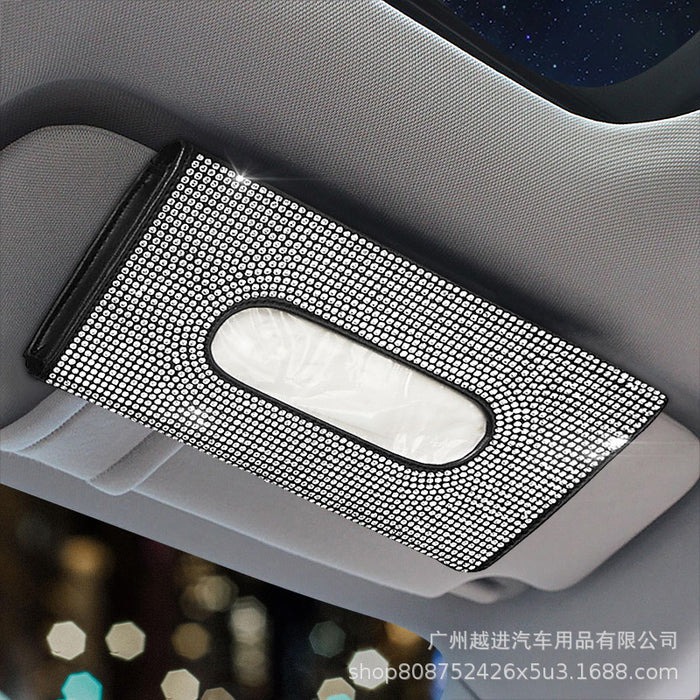 Wholesale Car Accessories Leather Diamond Car Interior Hanging Drawer Box MOQ≥2 JDC-CA-YueJ001