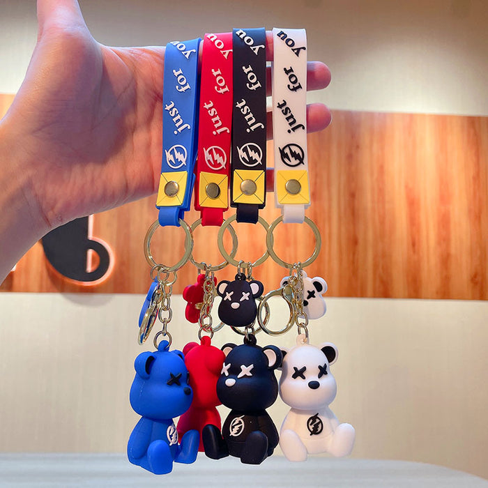Wholesale Cartoon Bear PVC Soft Rubber Keychain (M) JDC-KC-JG247