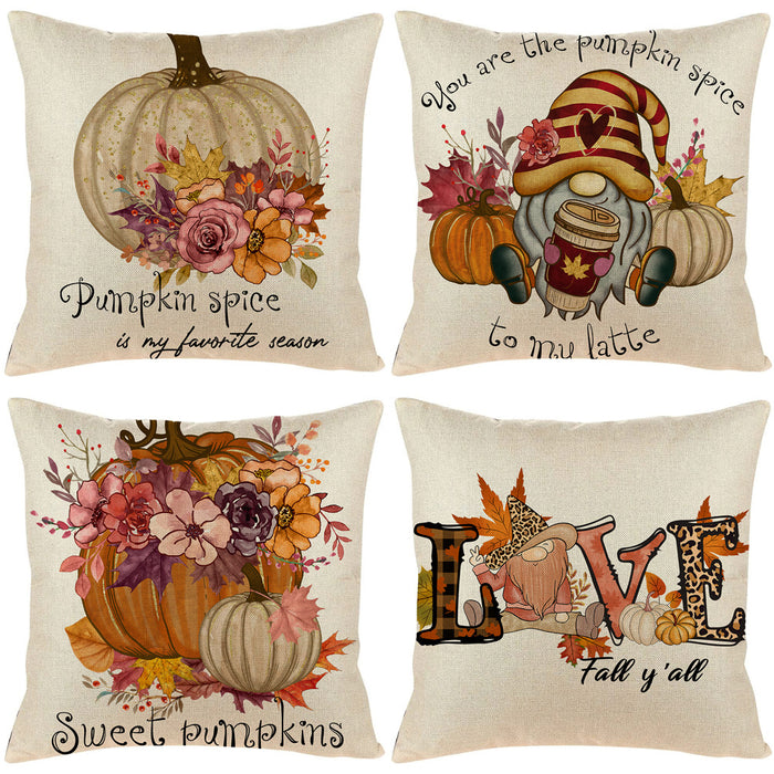 Wholesale Pillowcase Harvest Thanksgiving Pumpkin Festive Print JDC-PW-Yuchuang004