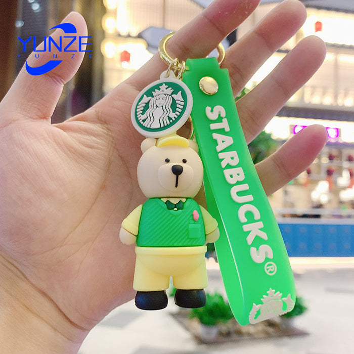 Wholesale Cartoon PVC Cute Bear Keychain (F) JDC-KC-YunZ001