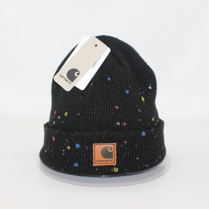 Hat de sombrero al por mayor Lana de tinta de invierno Autumn Winter Label de cuero rasgada MOQ≥2 (F) JDC-FH-QCL005