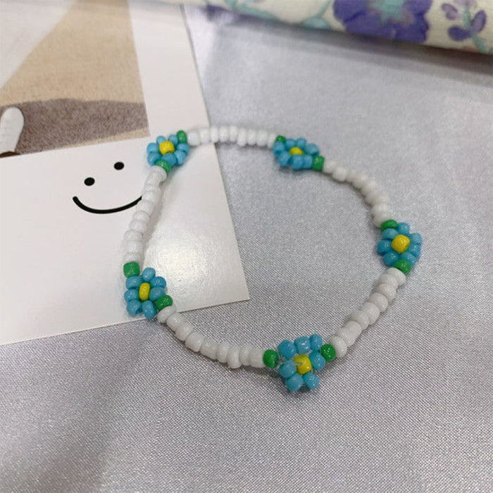 Wholesale Small Daisy Rice Beads Pearl Flower Bracelet JDC-BT-KuangD001