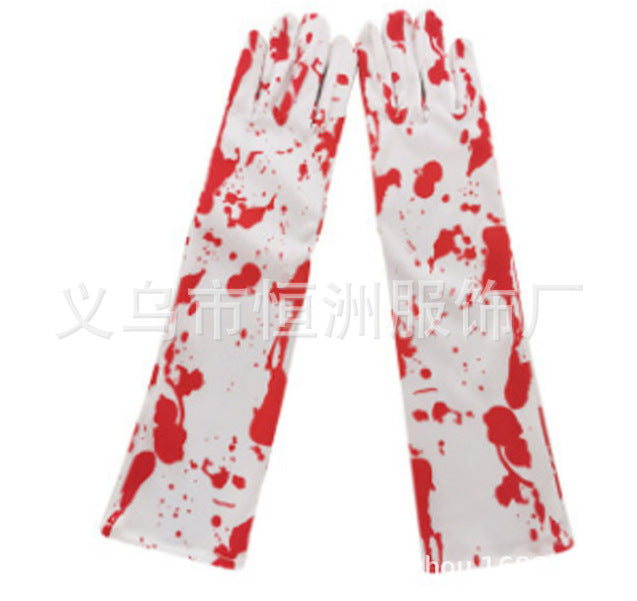Wholesale Socks Cloth Halloween Skeleton Gloves Skull Skeleton Paws Bleeding MOQ≥2 JDC-SK-hengz003
