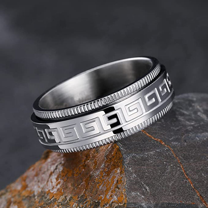 Wholesale Ring Titanium Steel Great Wall Ring MOQ≥2 JDC-RS-DLN002