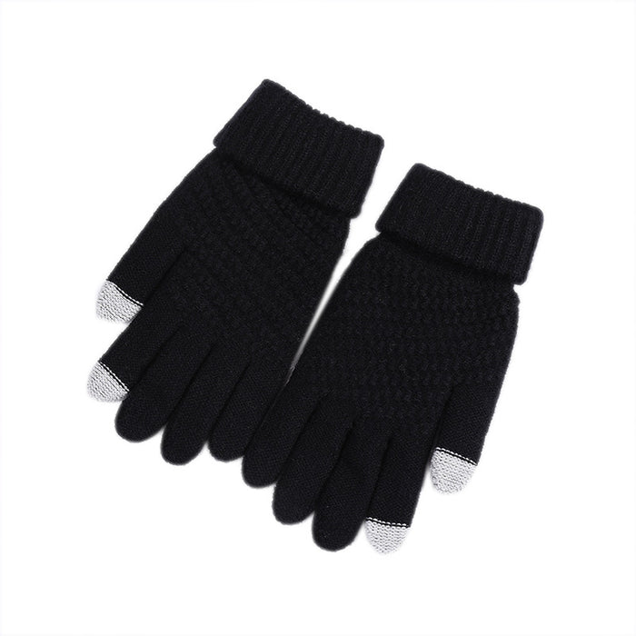 Wholesale Gloves Imitation Cashmere Solid Color Warm Touch Screen MOQ≥2 JDC-GS-ZhongR001