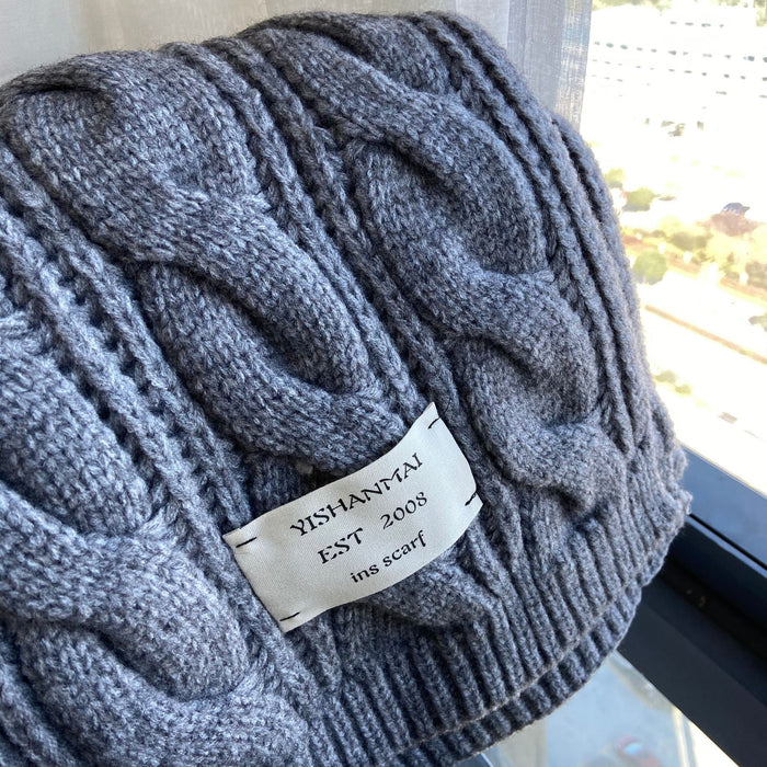 Wholesale Scarf Imitation Cashmere Winter Warm Solid Knitting JDC-SF-Zhongyi009