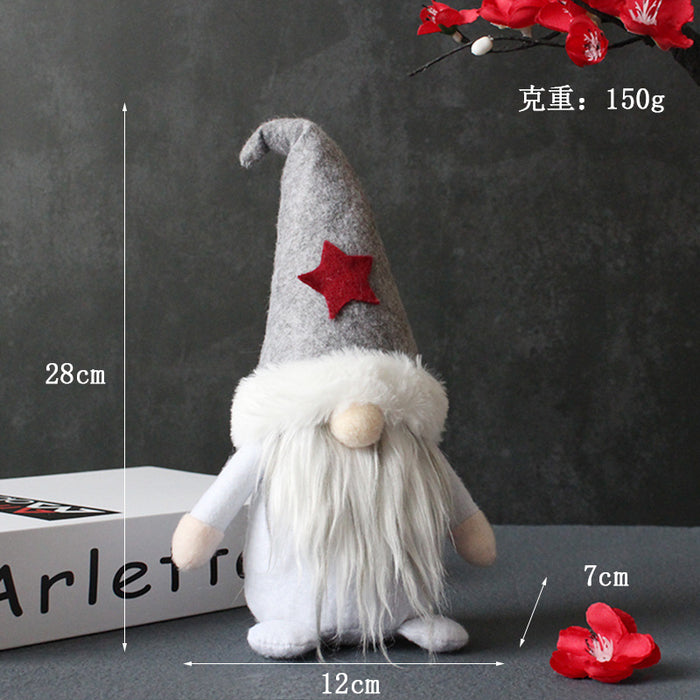 Tela decorativa al por mayor Navidad Santa Claus Plush Doll Adorno JDC-OS-Gangl028
