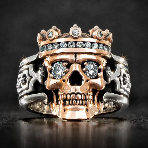 Jewelry WholesaleWholesale Mechanical Skull Alloy Men's Ring JDC-RS-ChenR034 Rings 晨睿 %variant_option1% %variant_option2% %variant_option3%  Factory Price JoyasDeChina Joyas De China
