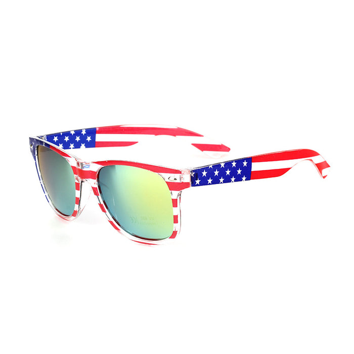 Wholesale 4th of July Clear American Flag Sunglasses Independence Day Sunglasses JDC-SG-ZuoL002