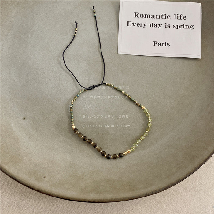 Wholesale Bracelet Alloy Rice Beads Stone Beaded Pearls Adjustable JDC-BT-LFM002