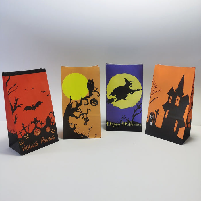 Bolsa de regalo al por mayor Kraft Paper Halloween Portable Bolde de regalo MOQ≥12 JDC-GB-Ganrui023