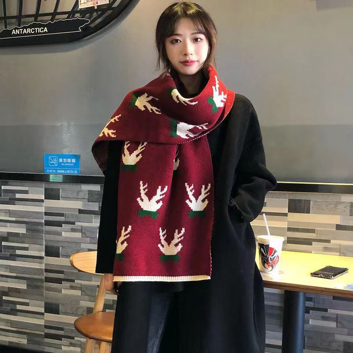Lana de bufanda de bufanda al por mayor navidad grueso invierno cálido jdc-sf-yuxin002