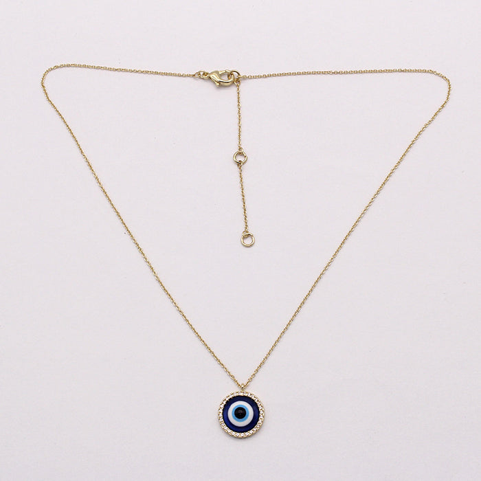Wholesale Necklace Alloy Ceramic Demon Eye MOQ≥2 JDC-NE-Kenjie010