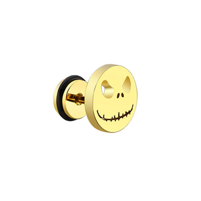 Wholesale Earrings Metal Stainless Steel Skull Men's Stud Earrings MOQ≥2 JDC-ES-JiM001
