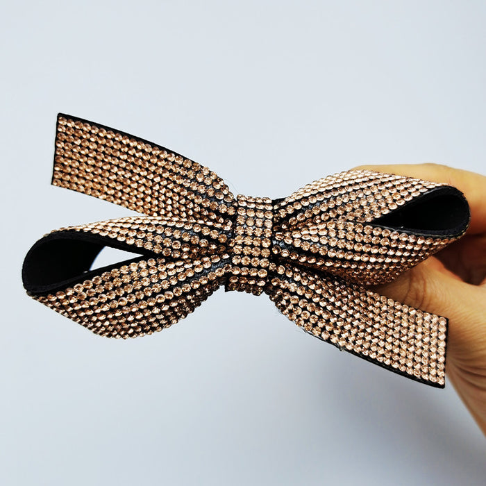 Wholesale diamond bow hairpin spring clip JDC-HC-YingY004