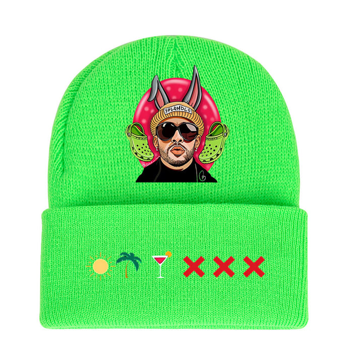 Wholesale Hat Acrylic Printing Ear Protection Windproof Sweater Hat (F) JDC-FH-WDM003