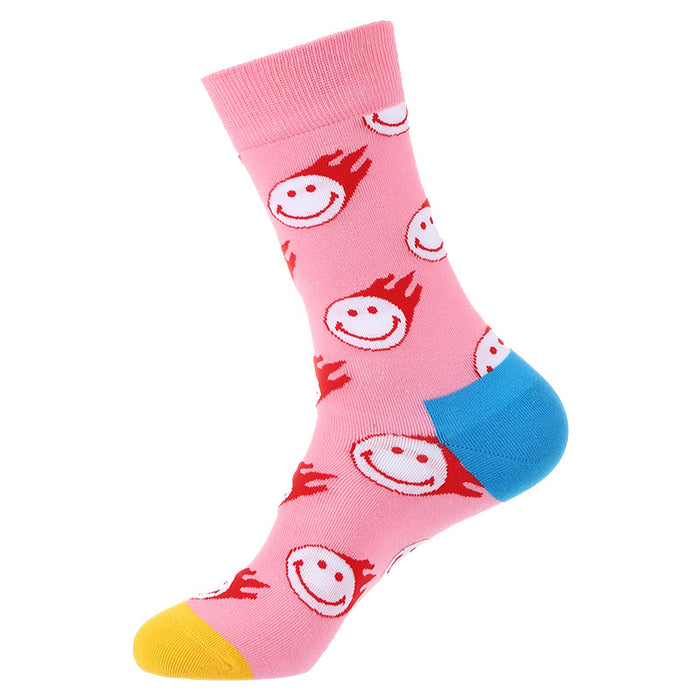 Wholesale Socks Cotton Creative Smiley Socks MOQ≥5 JDC-SK-XinH014