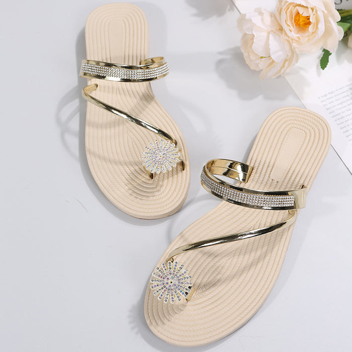 Wholesale plus size set toe women's outer wear summer beach sandals MOQ≥2 JDC-SD-HengH001
