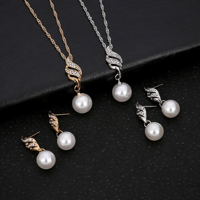 Collares al por mayor de collar de perlas de imitación de aleación temperamento nupcial moq≥2 jdc-ne-puh004