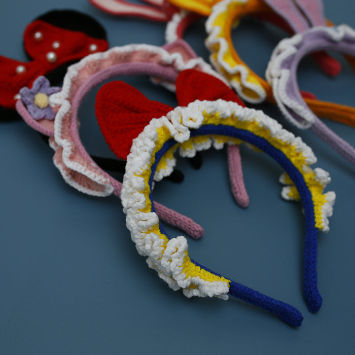 Wholesale Headband Yarn Hand Knitted Cartoon Cute MOQ≥3 JDC-HD-BDXY001