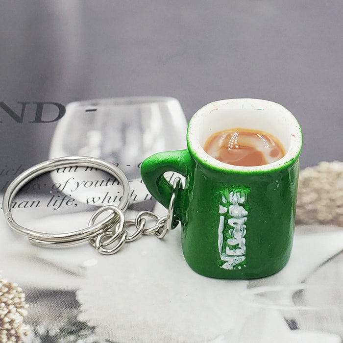 Wholesale Simulation Coffee Cup Resin Keychain JDC-KC-DY015