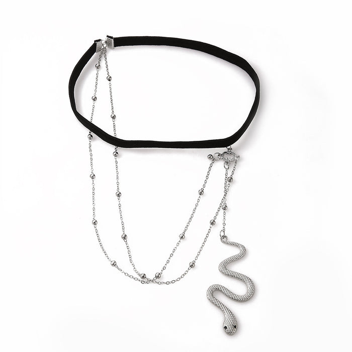 Wholesale Leg Chain Alloy Stretch Snake Long Boho Trend Multilayer Chain Body Chain Jewelry JDC-BJ-MYL003