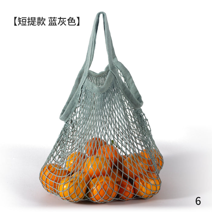 Bolsa de decoración al por mayor Supermercado de algodón Vegetales y frutas de bolsillo de red MOQ≥2 JDC-HB-Shent001