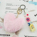Jewelry WholesaleWholesale Heart Shaped Hair Ball Plastic Contactless Card Picker Keychain JDC-KC-YiC005 Keychains 义创 %variant_option1% %variant_option2% %variant_option3%  Factory Price JoyasDeChina Joyas De China