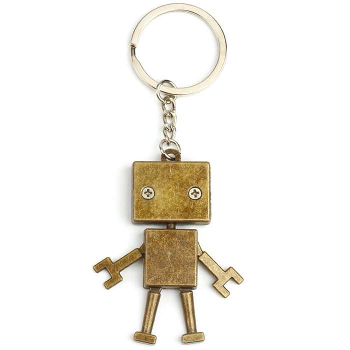 Vente en gros Retro Robot Keychain Silver Carton Man JDC-KC-Mengo002
