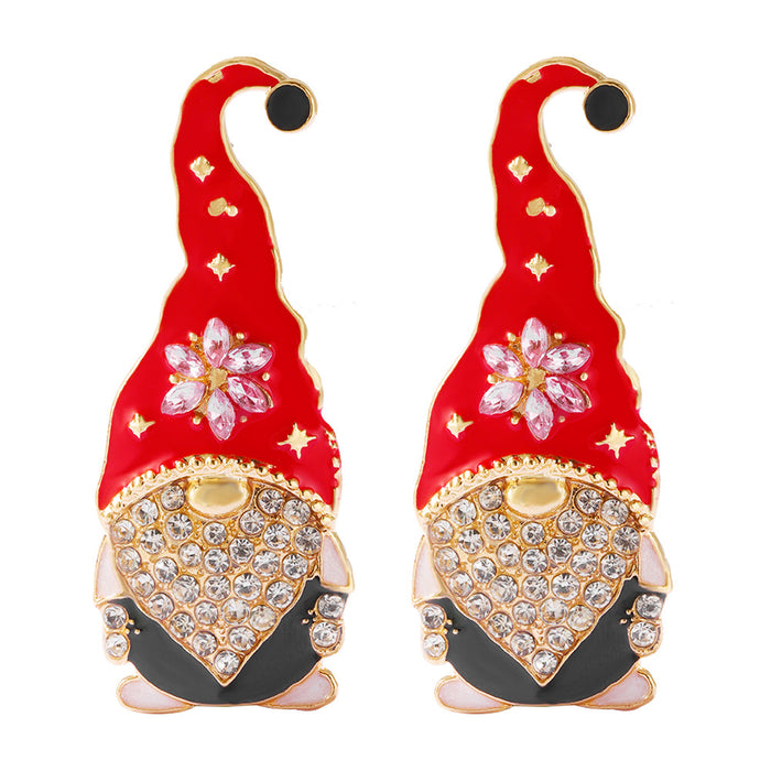 Wholesale Earrings Alloy Drop Oil Christmas MOQ≥2 JDC-ES-SHIYU002