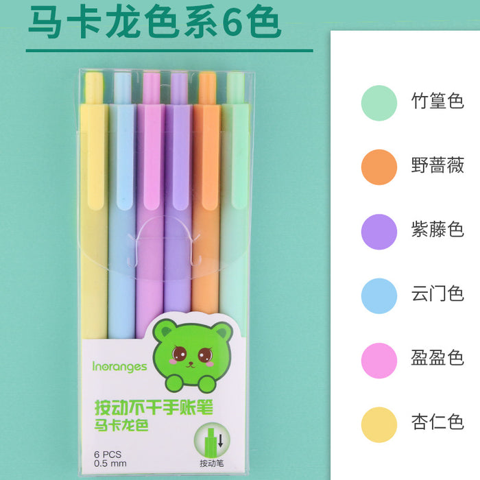 Wholesale Macaron Color Set Plastic Ballpoint Pen MOQ≥2 JDC-BP-LuDa003