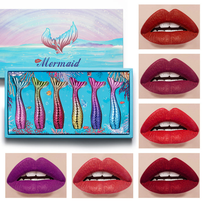 Wholesale Mermaid Matte Non-stick Cup Lipstick Set JDC-MK-ALM001