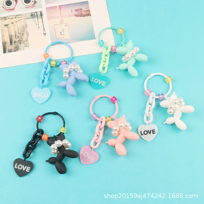 Wholesale Keychains Plastic Silicone Cute Poodle JDC-KC-YiHan047