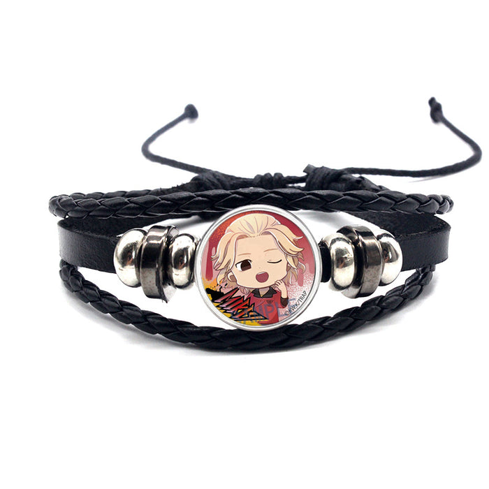 Wholesale cowhide cartoon adjustable bracelet bracelet MOQ≥2 (M) JDC-BT-YanY007