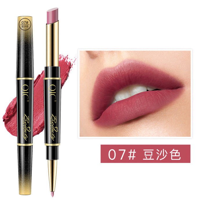 Wholesale Lipstick Double-ended Lipstick Pen Lip Liner Moisturizing Non-Fade Matte MOQ≥3 JDC-MK-mlzd002