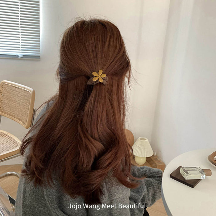 Wholesale Hair Scrunchies Metal Petal Cute MOQ≥2 JDC-HS-MoY001