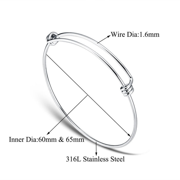 Wholesale Bracelet 316L Stainless Steel Adjustable MOQ≥10 JDC-BT-YuanYu001