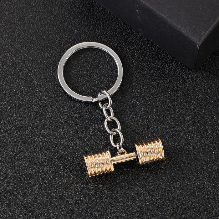 Wholesale Dumbbell Keychain Couple Pendant Keyring MOQ≥2 JDC-KC-ZJ008