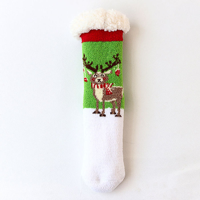 Calcetines al por mayor dibujos animados calcetines de navidad animal relleno moq≥3 jdc-sk-fniu001