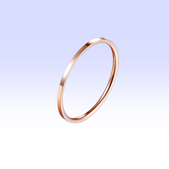 Wholesale Ring Titanium Steel Simple Extra Slim Ring JDC-RS-XinG007
