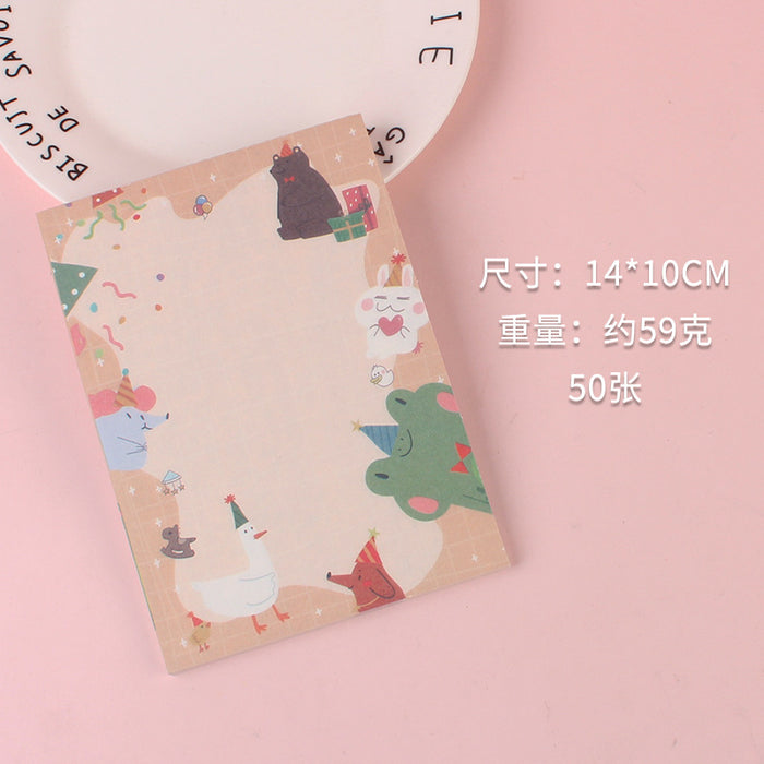 Wholesale sticky note paper creative cartoon non-sticky note book MOQ≥2 JDC-NK-LGT002
