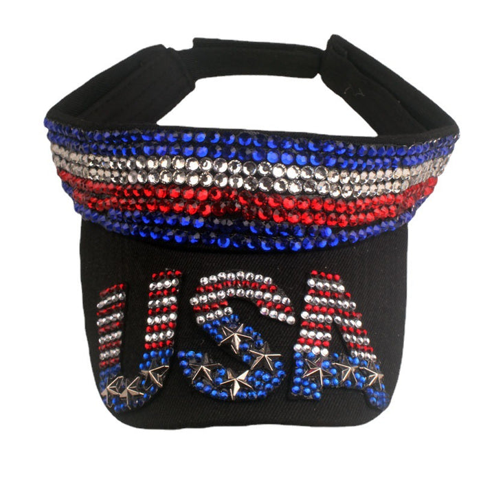 Wholesale 4th of July Independence Day stick drill peaked cap outdoor travel sunshade MOQ≥2 JDC-FT-TMa001